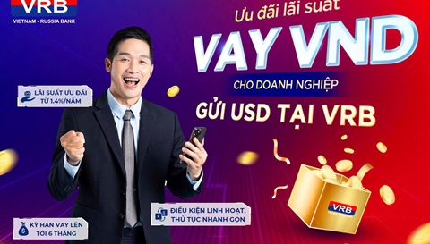 GỬI USD - DOANH NGHIỆP HƯỞNG LÃI VAY VND CỰC HẤP DẪN TẠI VRB